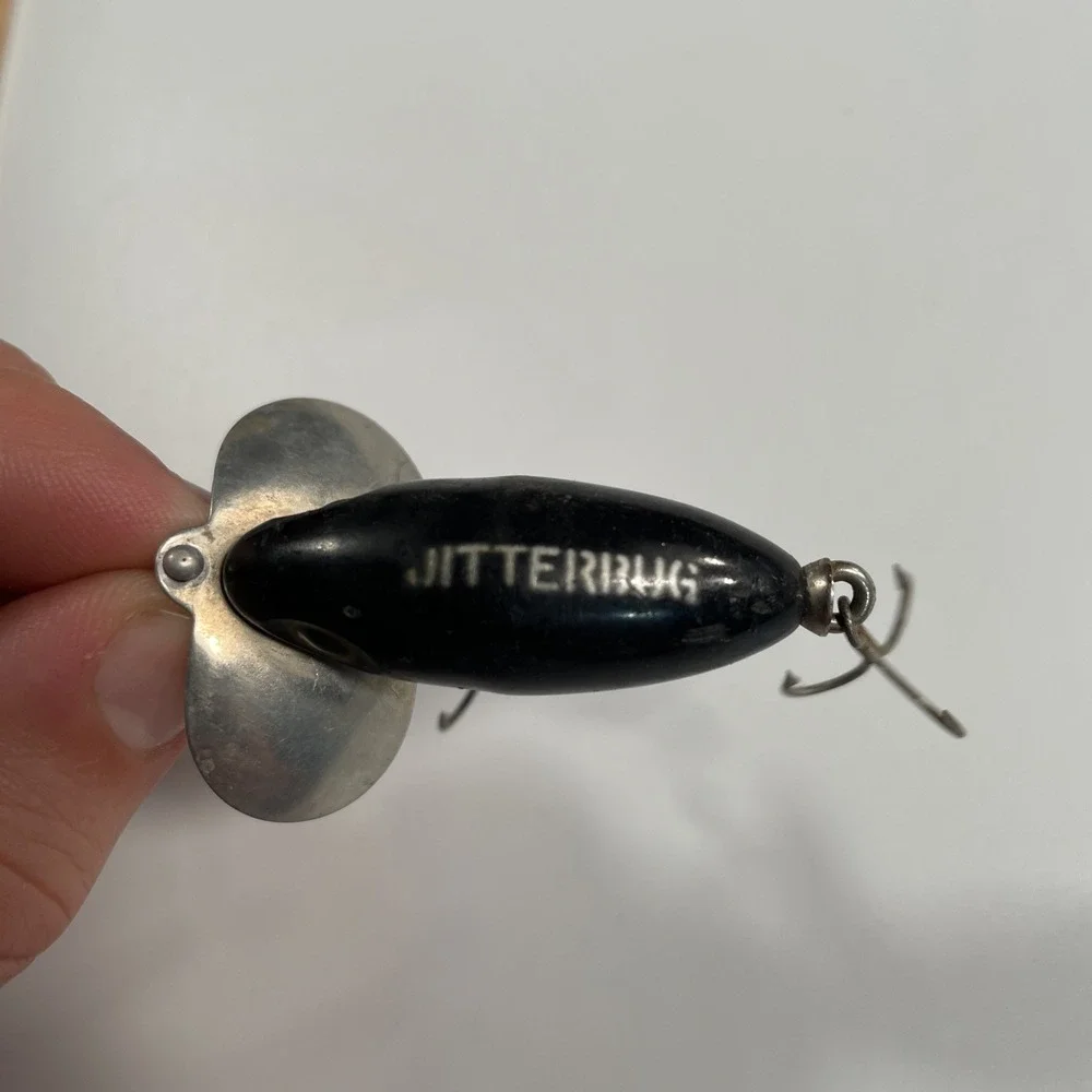 Vintage Lure Lot Heddon Tiny Tad Lure Jitterbug Tackle Hooks Fishing Old Antique